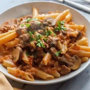 pasta funghi e salsiccia
